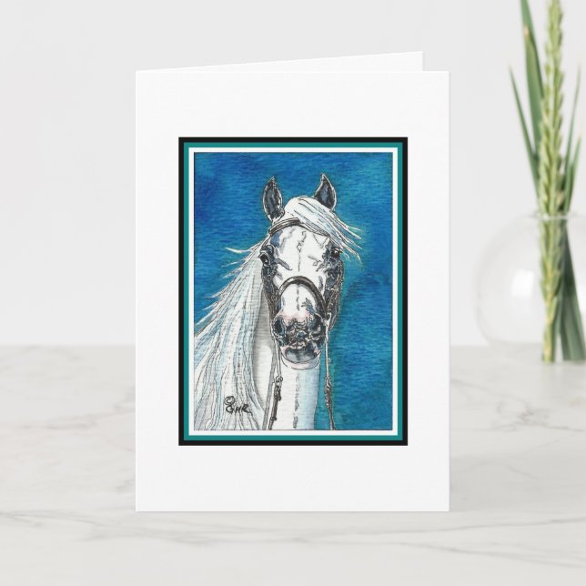 Montrez la carte de Noël de cheval (Devant)