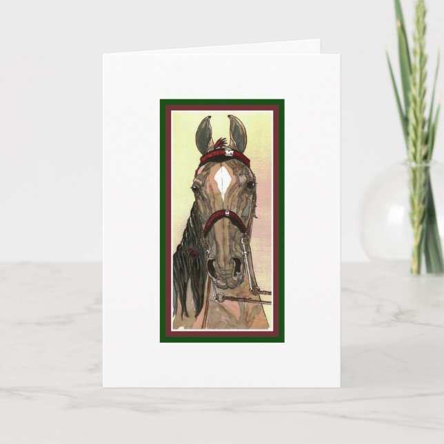 Montrez la carte de Noël de cheval (Devant)
