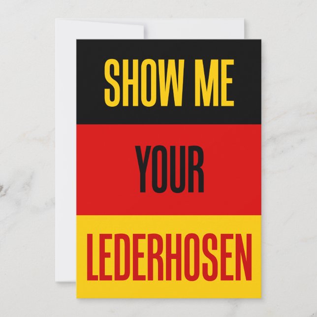 Montrez-moi votre Invitation du drapeau allemand L (Devant)