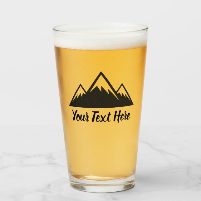 Monts personnalisés Coupe en verre de bière Tumble (Devant (rempli))