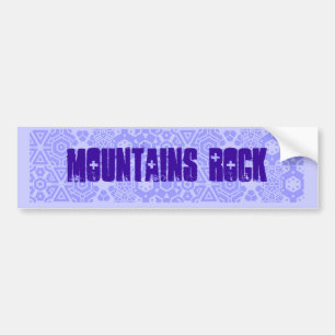 Monts Rock slogan pare-chocs autocollant