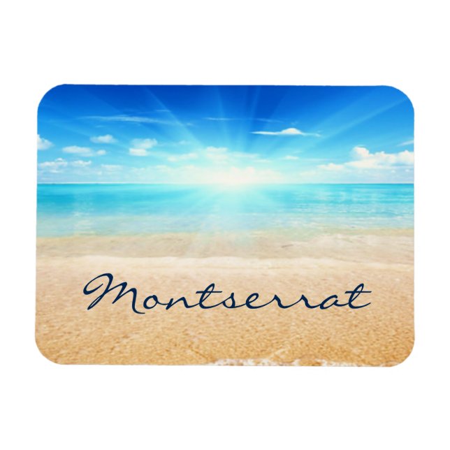 Montserrat beach sunrise magnet (Horizontal)