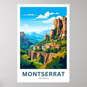 Montserrat Caribbean Travel Print