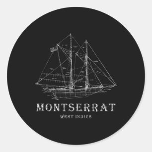 Montserrat  classic round sticker
