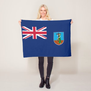 Montserrat Flag Fleece Blanket