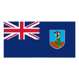 Montserrat Flag Photo Print
