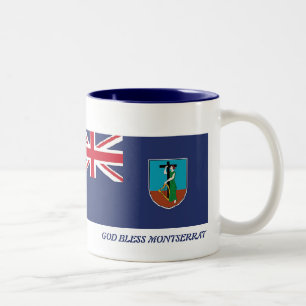 MONTSERRAT FLAG Scripture Customized White Two-Tone Coffee Mug