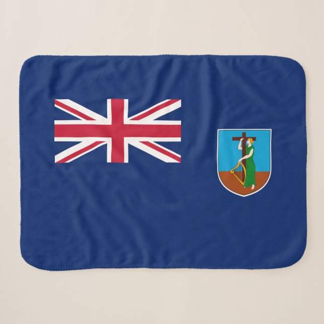 Montserrat Flag Sherpa Blanket (Front (Horizontal))