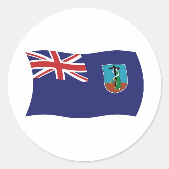 Montserrat Flag Sticker (Front)