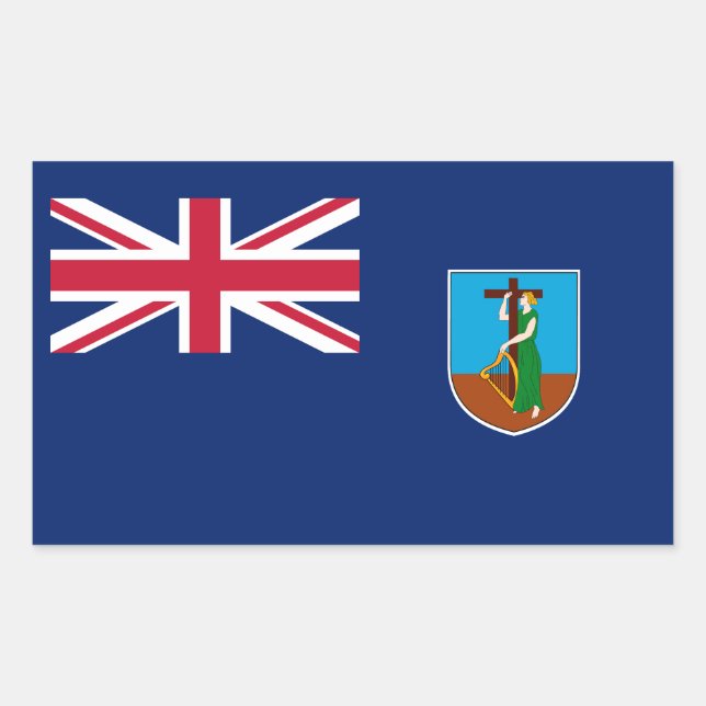 Montserrat Flag Sticker (Front)