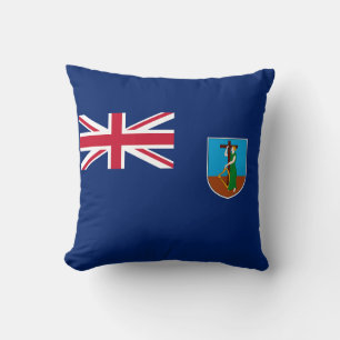 Montserrat Flag Throw Pillow