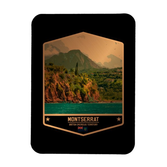 Montserrat Magnet (Vertical)