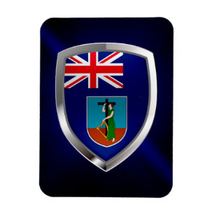 Montserrat Metallic Emblem Magnet