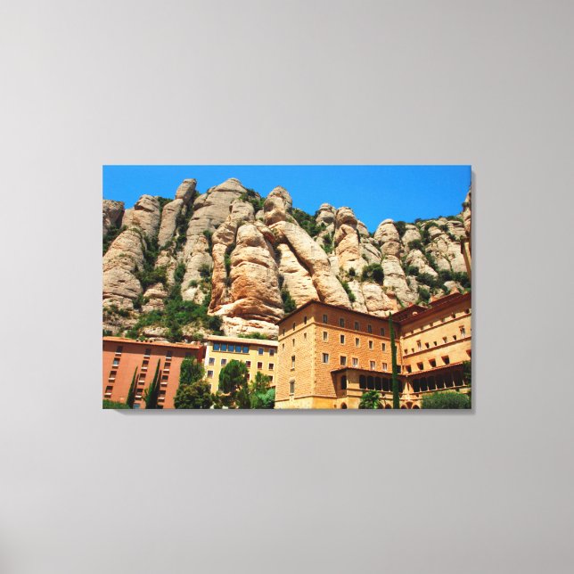Montserrat Monastery, Catalonia, Spain Canvas Print (Front)