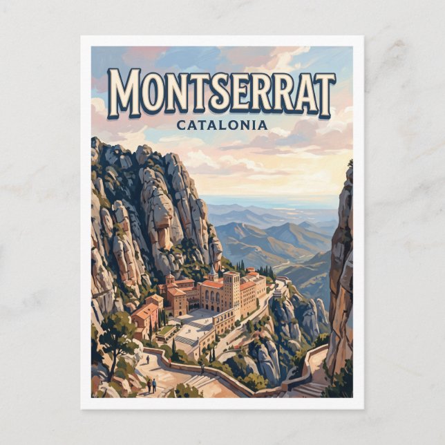 Montserrat Monastery Spain Postcard (Front)