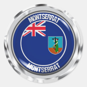 Montserrat Round Emblem Classic Round Sticker