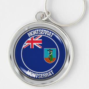 Montserrat Round Emblem Keychain