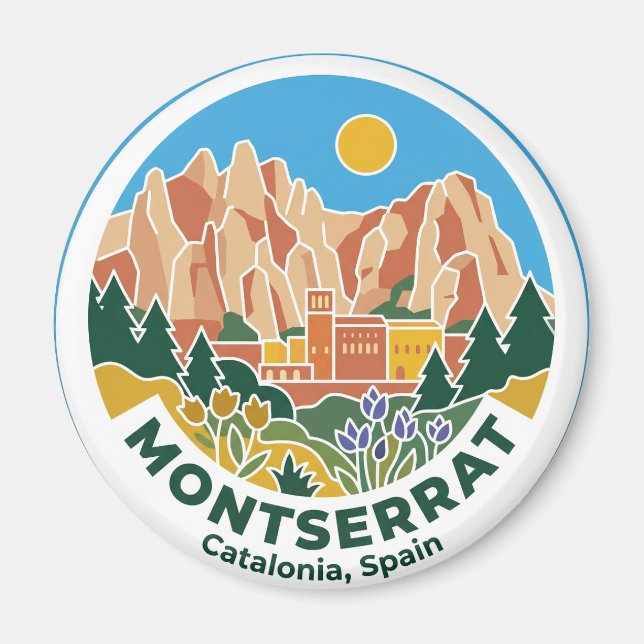 Montserrat Spain Magnet (Front)