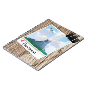 Montserrat Volcano vacation poster. Notebook