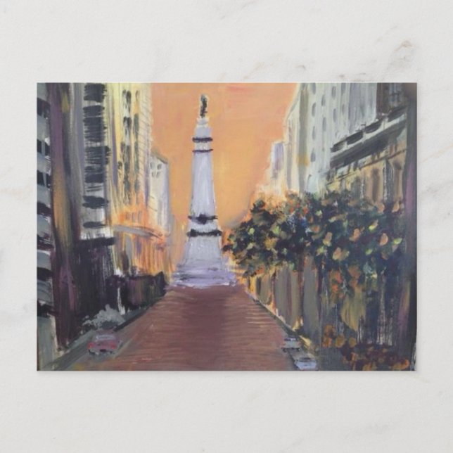 Monument Circle - Indianapolis, Indiana Postcard (Front)