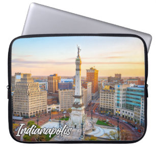 Monument Circle, Indianapolis, Indiana, USA Laptop Sleeve