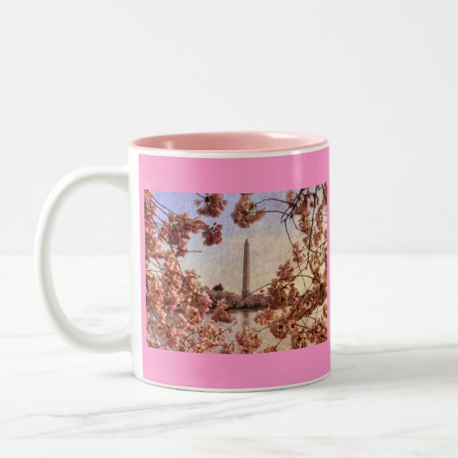 Monument de Washington et tasse de fleurs de (Gauche)