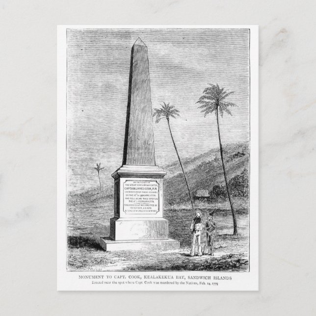 Monument to Captain James Cook Postcard (Front)