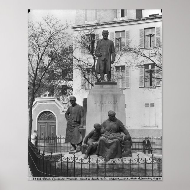 Monument to Emile Zola Poster (Front)