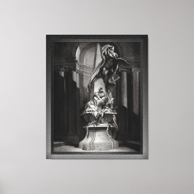 Monument to Mignard by François Boucher Canvas Print (Front)