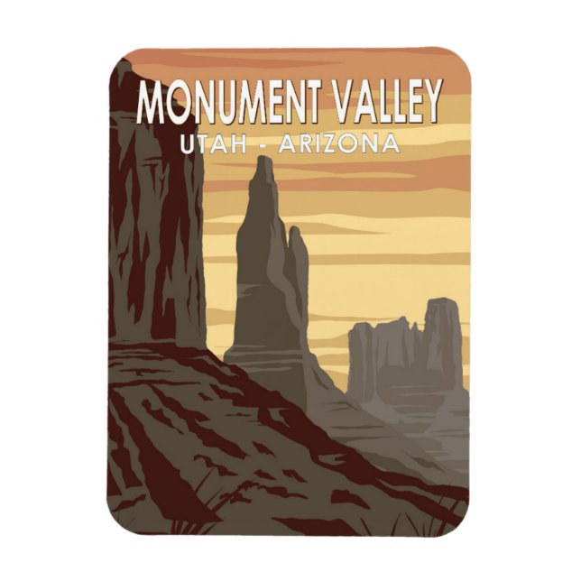 Monument Valley Arizona Utah Vintage  Magnet (Vertical)