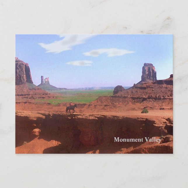 Monument Valley Cowboy Souvenir  Postcard (Front)