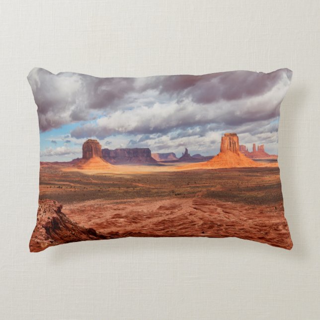 Monument valley landscape, AZ Accent Pillow (Front)