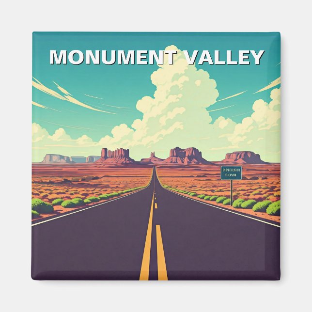 Monument Valley Travel Navajo Nation Pastel Magnet (Front)