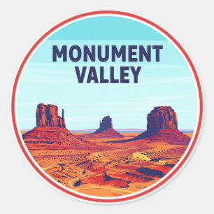 Monument Valley Travel Navajo Nation Road Classic Round Sticker