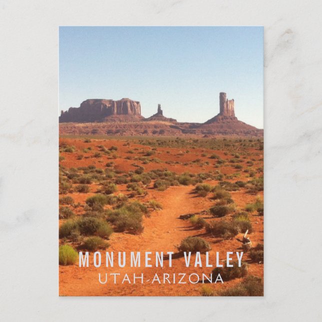 Monument Valley Utah-Arizona border custom Postcard (Front)