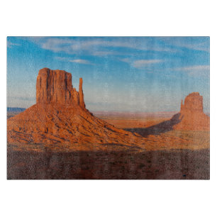 Monument Valley Utah desert mittens in panoramic Cutting Board