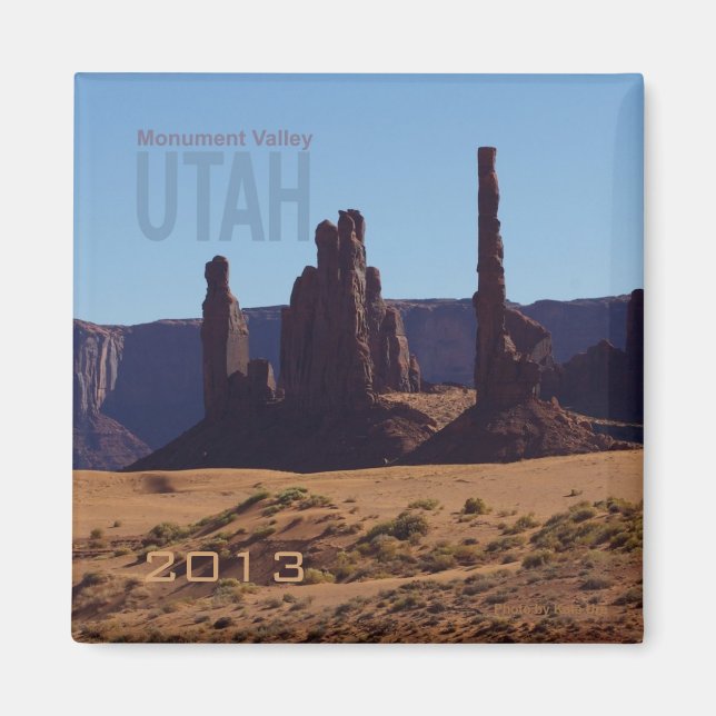 Monument Valley Utah State Souvenir Fridge Magnets (Front)