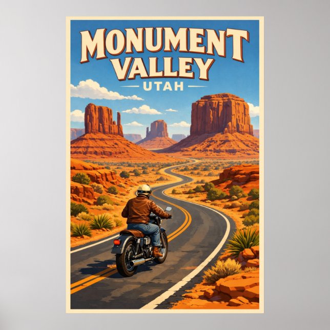 Monument Valley Utah - Vintage Travel Poster (Front)