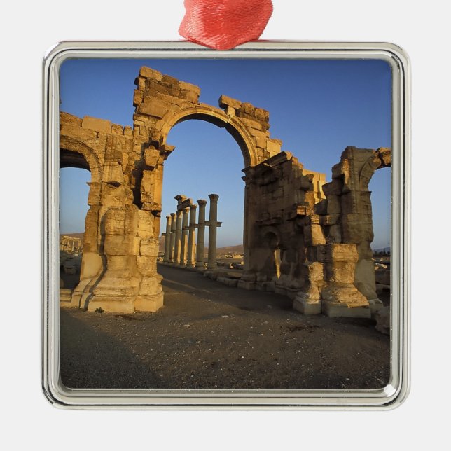 Monumental Arch, Palmyra, Homs, Syria Metal Ornament (Front)