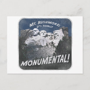Monumental Mt. Rushmore Postcard