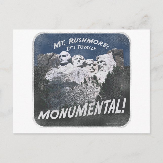 Monumental Mt. Rushmore Postcard (Front)