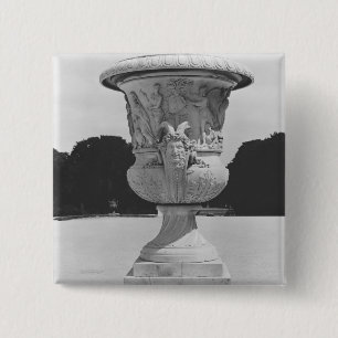 Monumental vase 2 inch square button