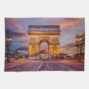 Monuments   Arc de Triomphe, Paris France Kitchen Towel
