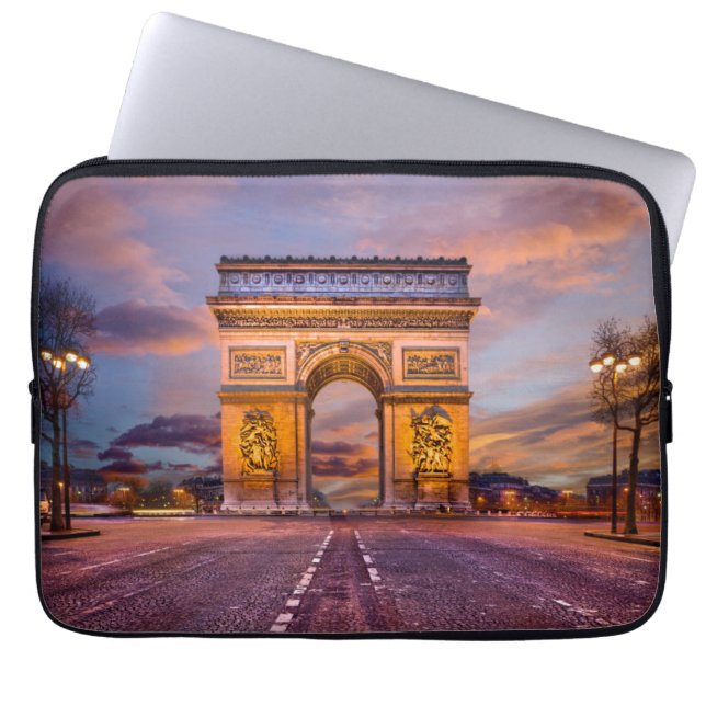 Monuments | Arc de Triomphe, Paris France Laptop Sleeve (Front)