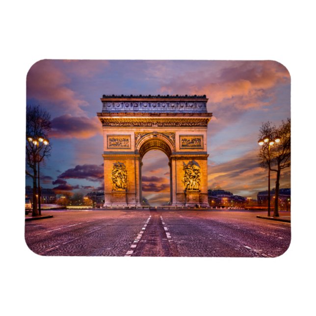 Monuments | Arc de Triomphe, Paris France Magnet (Horizontal)
