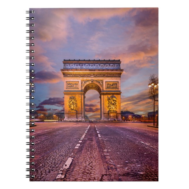 Monuments | Arc de Triomphe, Paris France Notebook (Front)