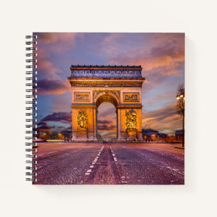 Monuments   Arc de Triomphe, Paris France Notebook