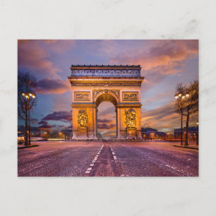 Monuments Arc de Triomphe, Paris France Postcard