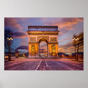 Monuments   Arc de Triomphe, Paris France Poster