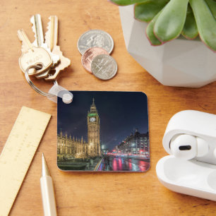 Monuments   Big Ben at Night Keychain
